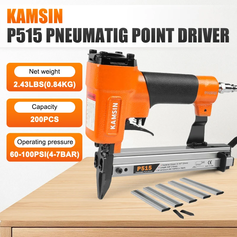

KAMSIN P515 Pneumatic Film Needle Gun Photo Frame Backboard Fixed Pneumatic Nail Gunwith 1000PCS nails