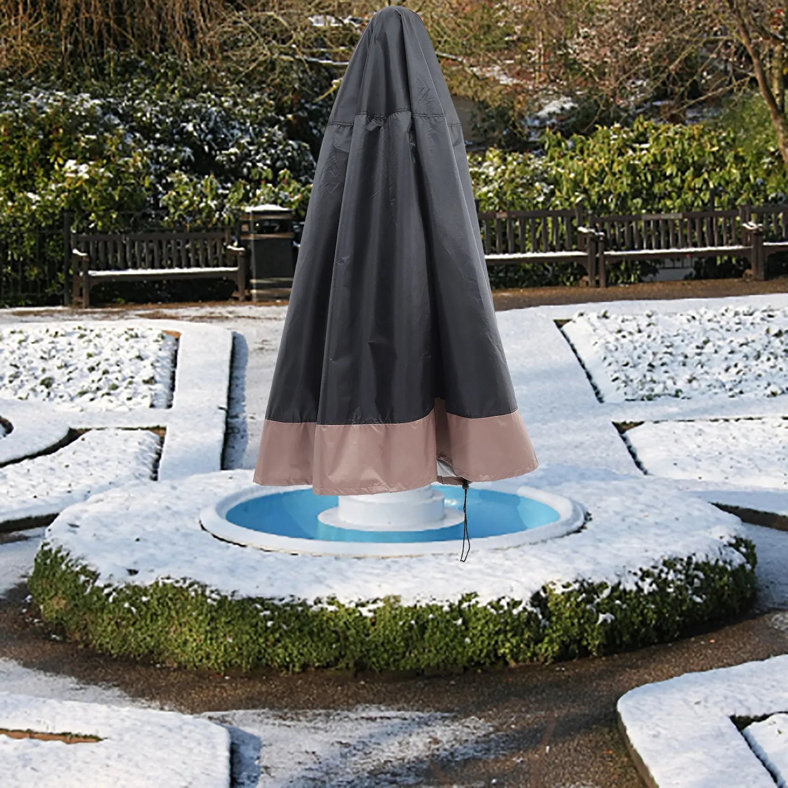 

Waterproof Bird Bath Cover Outdoor Fountain Covers Large Protective Garden Dust Proof Snow Resistant Polyester Material Keeps