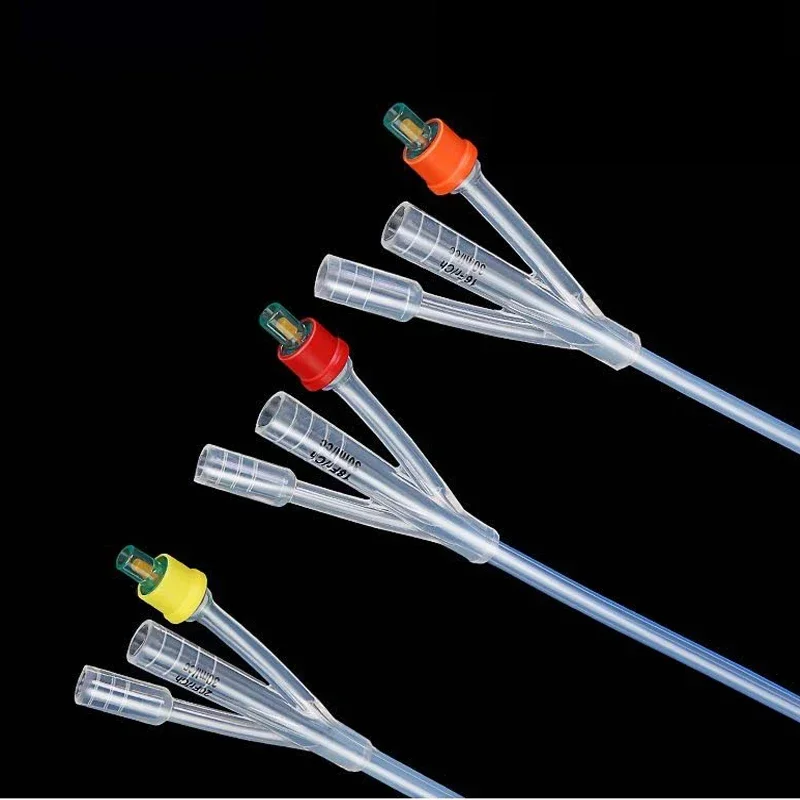 3 way Medical Silicone Urethral Sounds Catheter Silicone Foley Catheter Male Catheter and sounds