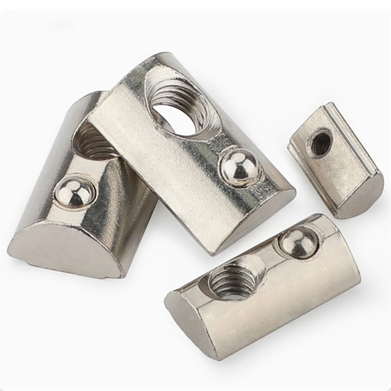 

European/National Standard Aluminum Profile Accessories Elastic Nut Spring Plate Nut Spring Steel Ball 30/40/45 Type M3M4M5M6M8