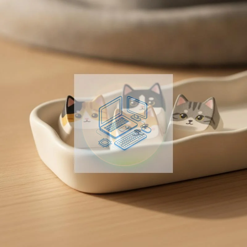 5/10Pcs Kawaii Cute Animal Keycaps Creative Cat Pig Kind Head For Mechanical Keyboard Personalized Anxiety Relief Gifts Keychai