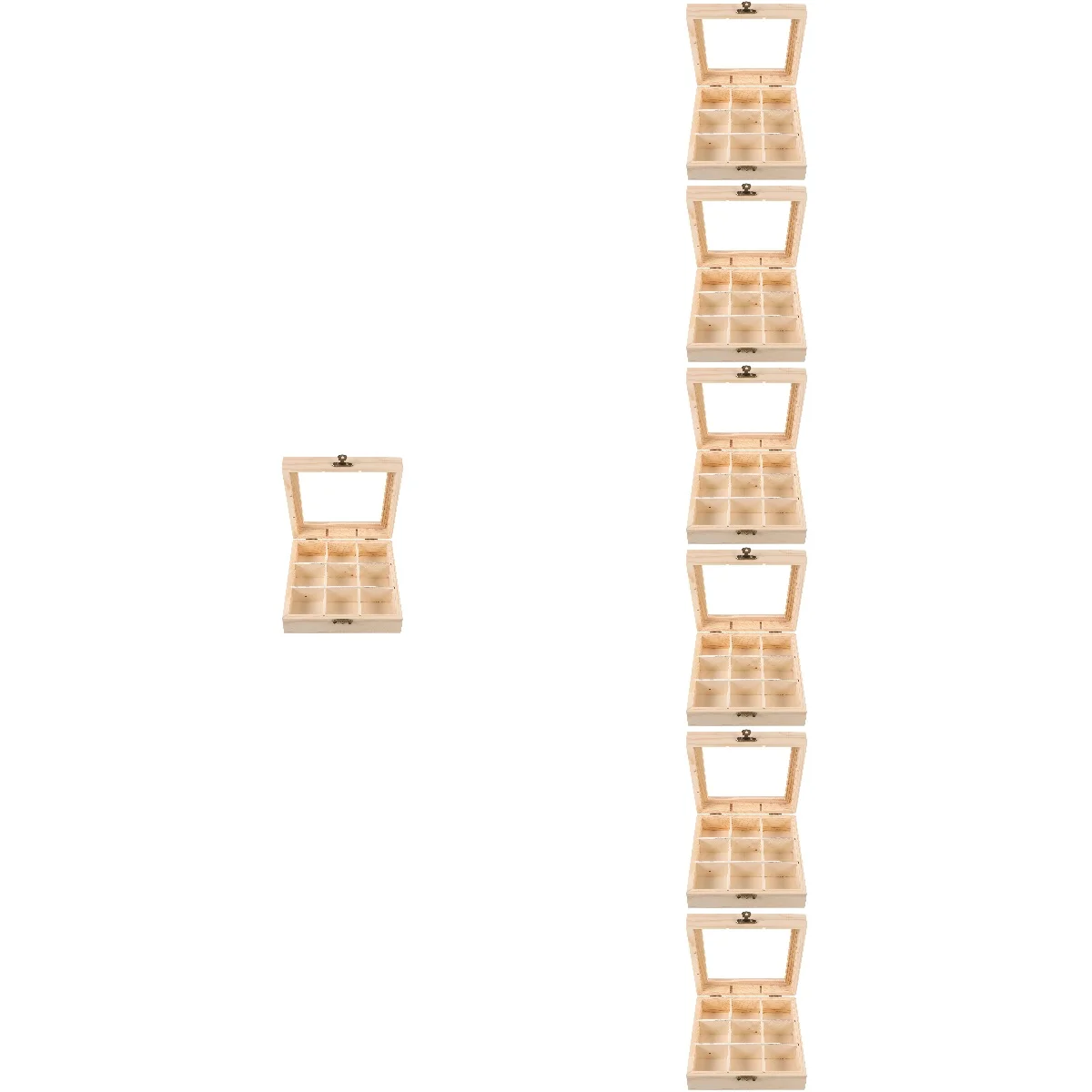 

7pcs 7 Pieces Compartment Tea Sachets Organizers and Storage Bag for Counter Display