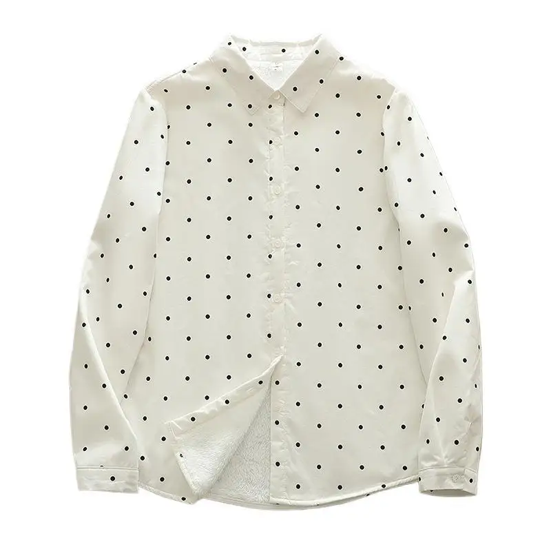 

[Ready Stock] High Quality Women 100% Cotton Yarn Blouse Shirt 2025 New Artistic Warm Bottom Inner Shirts Tops