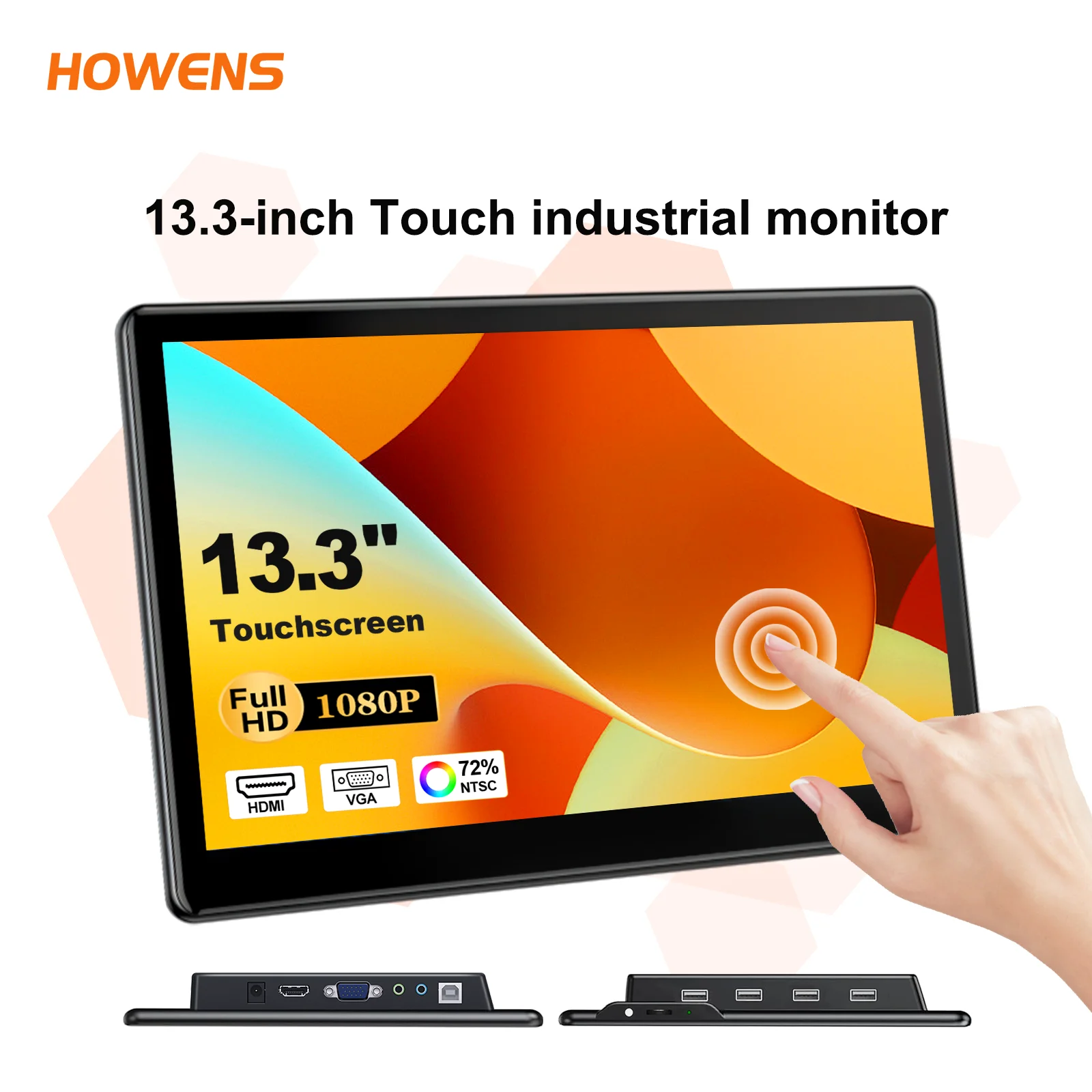 

Big Save USA Stock Touchscreen Monitor 13.3“ 60Hz 1920x1080 Gaming LCD Screen HDMI Speaker for Xbox VESA 75*75mm for PC