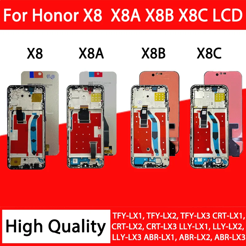 TFY-LX1 CRT-LX1 LLY-LX1 ABR-LX1 Lcd Premium para Honor X8A X8B X8C LCD X8 4G pantalla táctil digitalizador Panel montaje