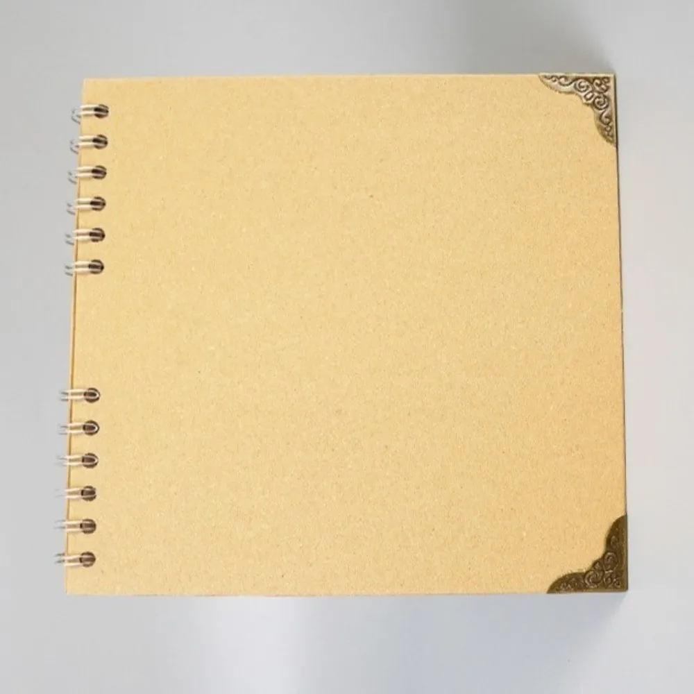 Self Adhesive Photo Album Notepad Lay-Flat Design Hardcover Album Scrapbook Memory Book Blank Pages Kraft Paper Journal Notebook