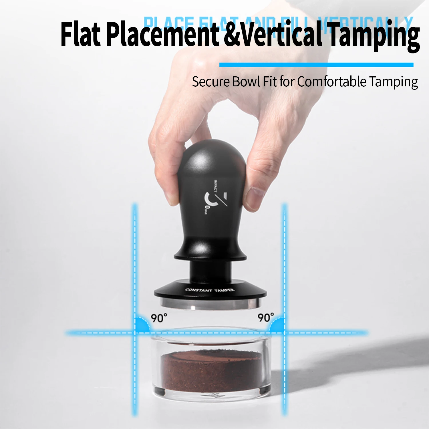 

Тампер для эспрессо OANKR 51 мм, 53 мм, 58 мм, профессиональный тампер для кофе с калиброванной пружиной и резьбовым основанием из нержавеющей стали, инструмент для кафе