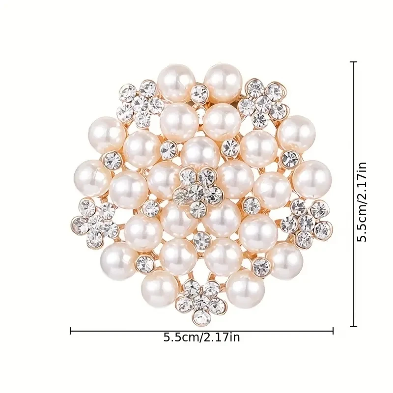 Snowflake Brooch Pin Inlaid Shiny Rhinestone For Wedding BridalClothing Corsage Accessories