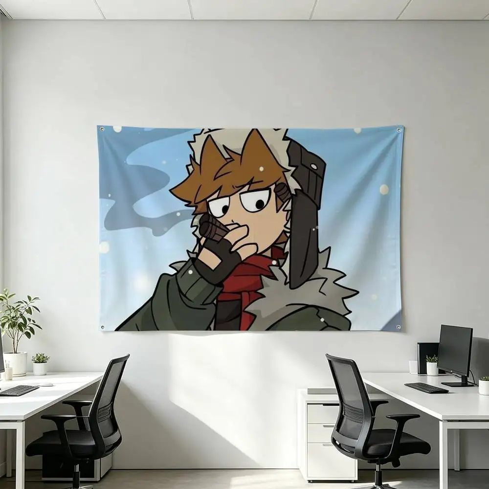 Eddsworld-D T-Tord Flags Wall Hanging Tapestry Outdoor Garage Room Decorative flag Background