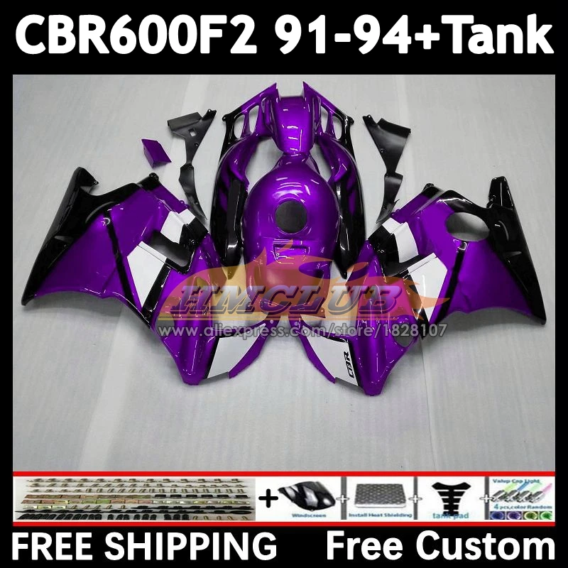 Metal Purple Body +Tank For HONDA CBR600 CBR 600F2 600 F2 FS 55No.180 CBR600F2 91 92 93 94 CBR600FS 1991 1992 1993 1994 Fairings