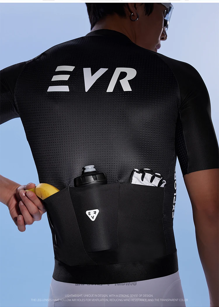 EVR Sommer Herren Radsport-Kurzarmtrikot Outdoor Rennrad-Bekleidung Hochelastisch und Schnelltrocknend Mountainbike-Radtrikot – Detail 18