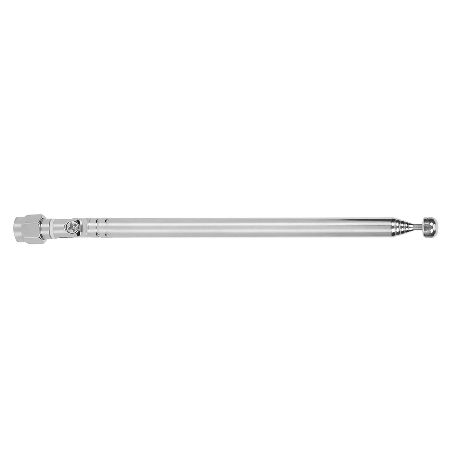 High Gain Telescopic Antenna SMA Male Connector Silver Alloy Professional Easy Install for LimeSDR Radio Communication 40MHz-6G