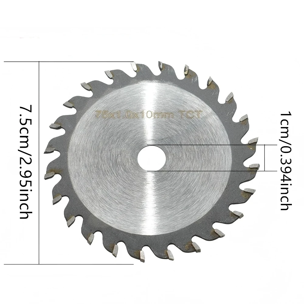 7Pcs Procut3-Inch Circular Saw Blade Set with 75mm Grinding Disc - Durable Steel Structure, Including Chain Saw Disc Blades, Me