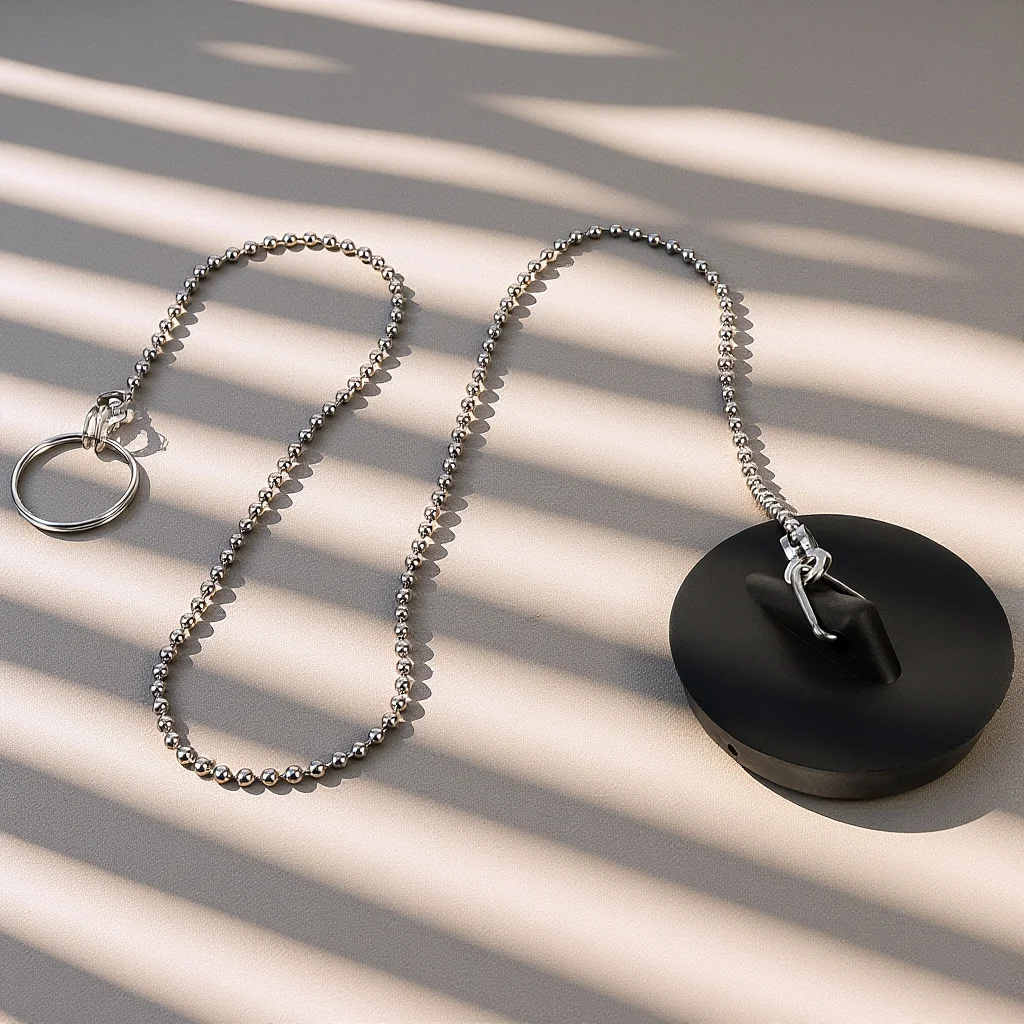 

Bathtub Rubber Stopper Chain Solid Tub Overflow Drain Plug Sink Drain Cover Bathroom Bathtub Stoppers Bath Tub Plug