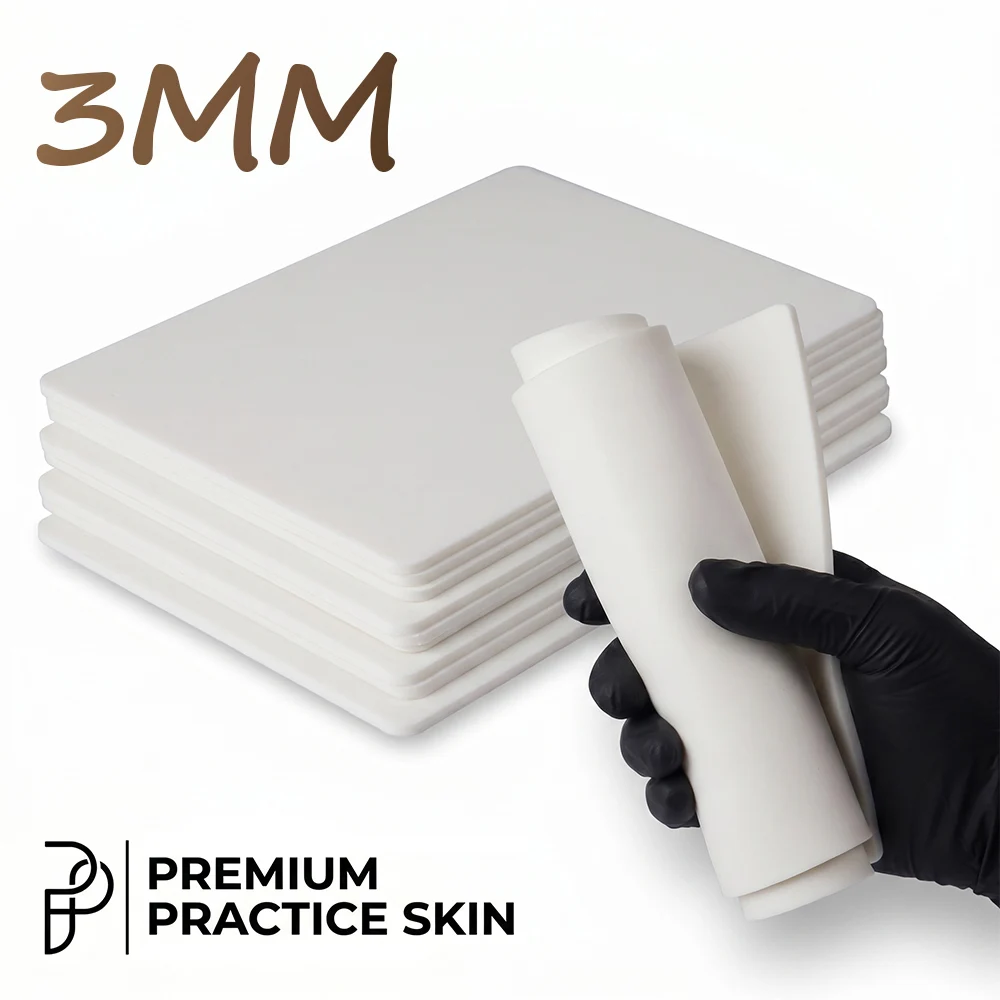 

White Tattoo Practice Skin 3mm Thick Skin Sheets Perfect for Tattoo Design Practice Beginners Artists Supply Tattoo Accessories