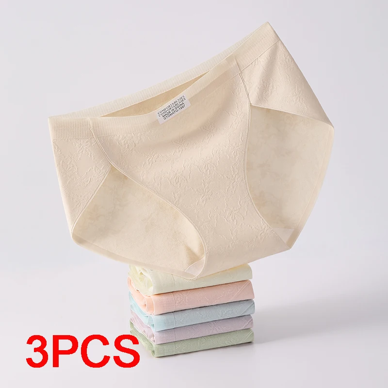 3Pcs Fashion Women's Cotton Briefs Soft Sexy Panties Set Sports Underwear for Women Lingerie Lady Triangular Underpants