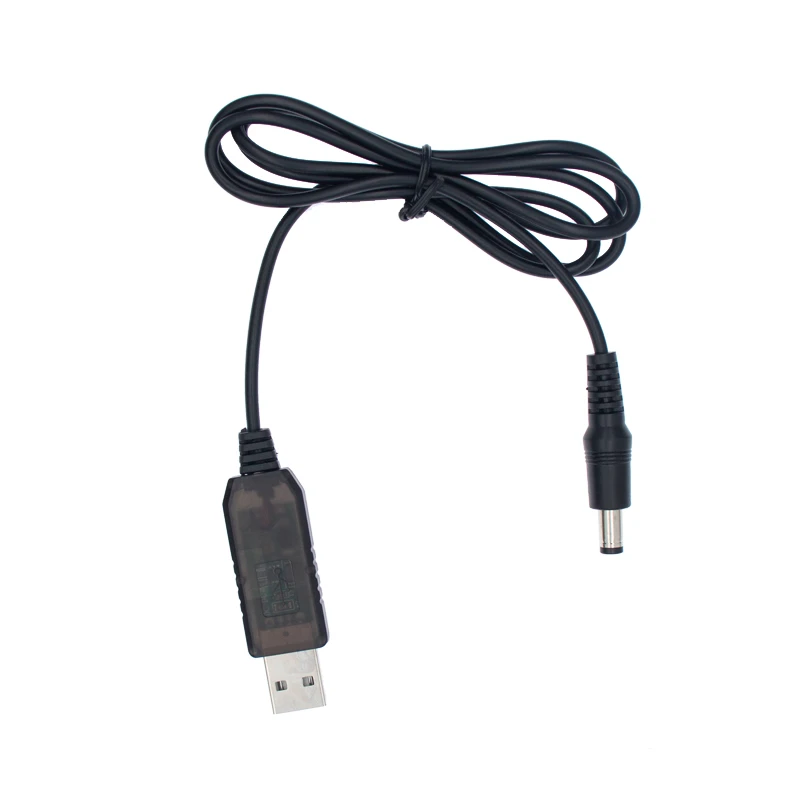 Linia wzmacniająca moc USB ze wskaźnikiem światła Dc 5V do Dc 9V / 12V Moduł podwyższający 1M Konwerter USB Kabel przejściowy Wtyczka 2,1x5,5mm