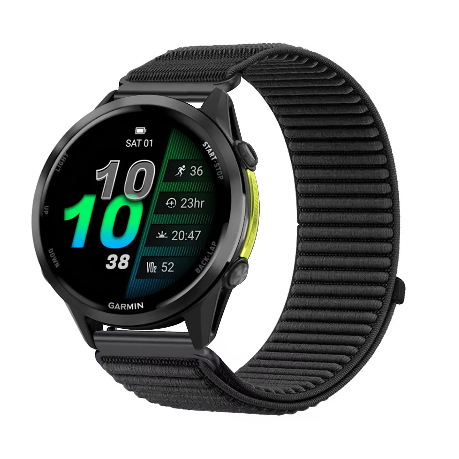 

Nylon Bands for Garmin Forerunner 970 Quickfit 22mm Band, Elastic Soft Velcro Nylon Strap