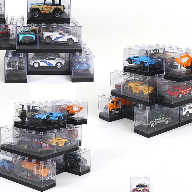 New 1/64 Diecast Model Car ABS Display Box Storage Box High-grade with Fasteners Be connected for Hot Wheels MiniGT(Without Car)