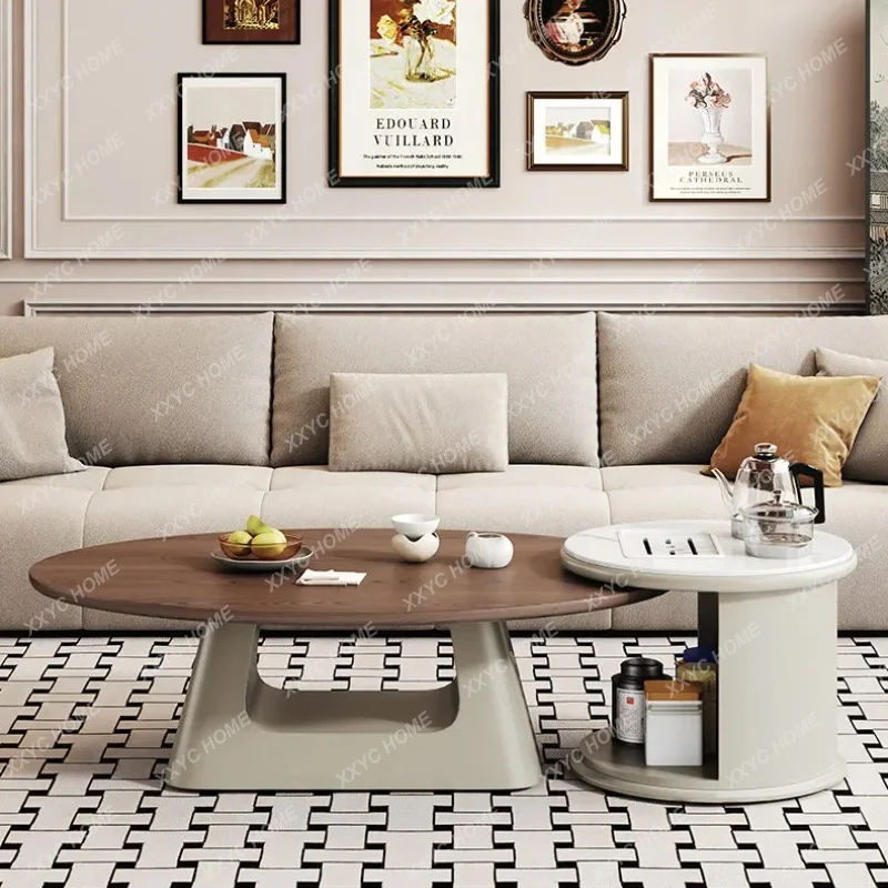 

LMultifunctional tea table, household living room small apartment style antique style, minimalist coffee table