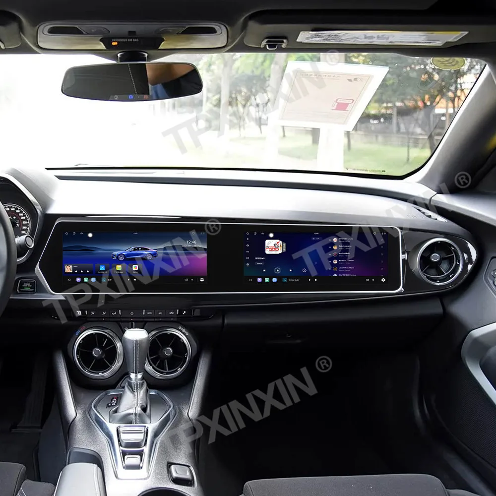 For Chevrolet Camaro 2016 2017 2018 12.3'' Dual Screen Android Car Radio Plug & Play Carplay GPS Navigation Multimedia Head Unit