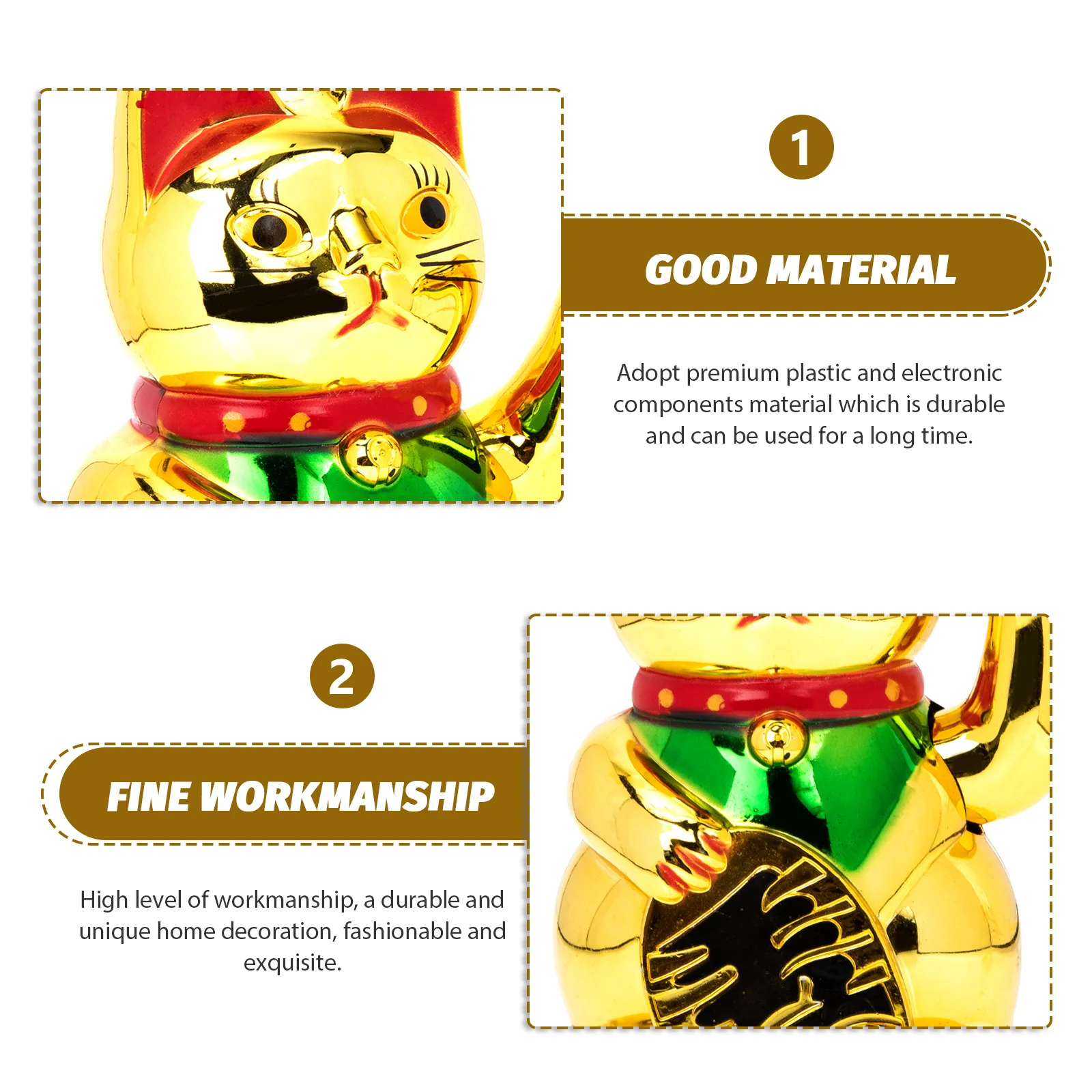 

Electric Waving Cat Decoration Creative Cat Stylish Desktop Craft Exquisite Home Decor Noble Elegant Design