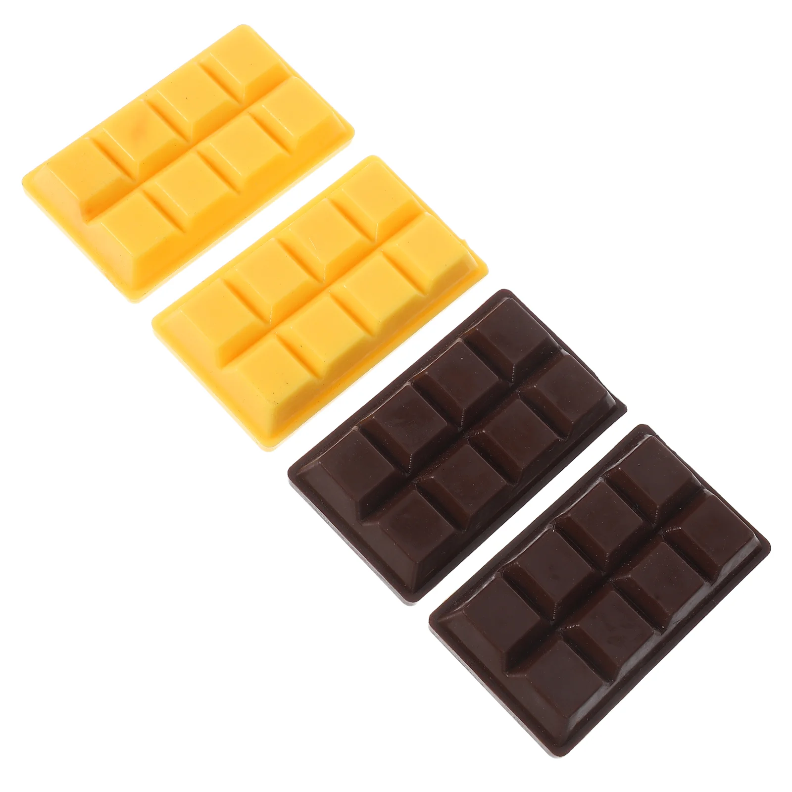 4 Pcs Resin Simulated Chocolate Decor High Simulation Vivid Color Lifelike Model Photo Props Party Wedding Display