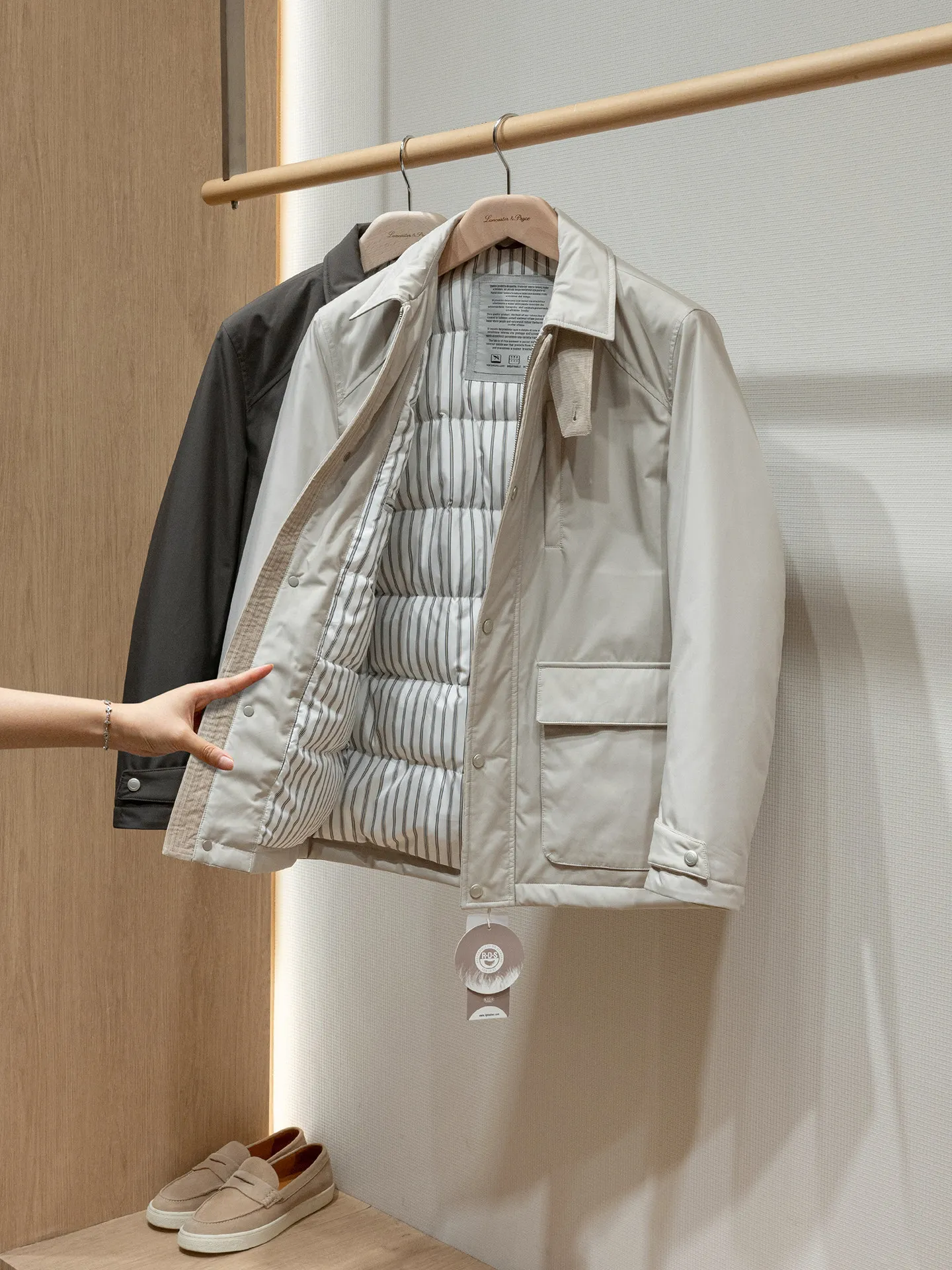 Traceable Liuqiao 90 white goose down Rudolph fluoride-free three-proof warm down jacket