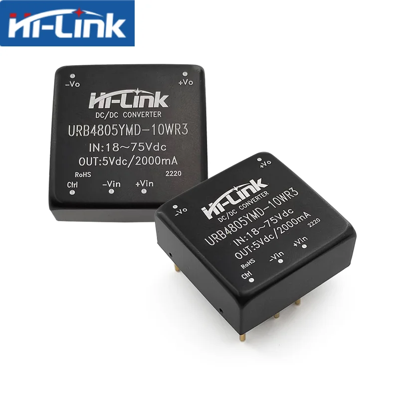 Hi-Link 2pcs Original URB4812YMD-10WR3 10W DC-DC Converter 18-75VDC Input 5V 12V 15V 24V Isolated Smart Electronic  Power supply