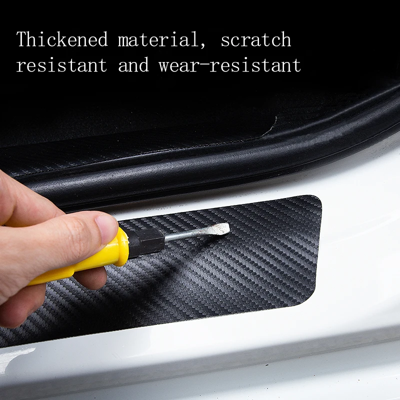 For Haval Jolion H6 H2 H3 H4 M6 Plus H9 F7 H5 Carbon Fiber Car Door Threshold Sticker Trunk Protective Strip Trunk Sill Stickers