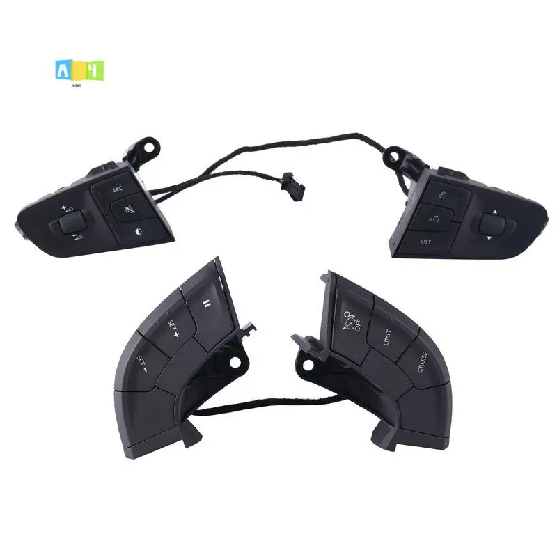 

A04E-Car Cruise Control Switch Steering Wheel Speed Control Button Bluetooth Switch For 508 408 Citroen C4 C5 C6
