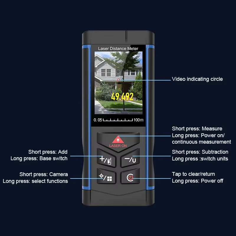 نماذج صغيرة يده مقياس مسافات الليزر 100-200 متر قياس طويل المدى الليزر Rangefinder OEM شريط قياس الليزر #5