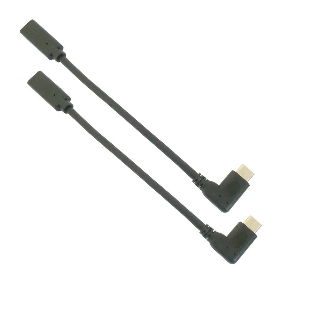 Cable de USB-C macho y hembra, conector USB 3,1 tipo C rectangular, 90 °, S08, envío 0,2 Mt 1 Mt