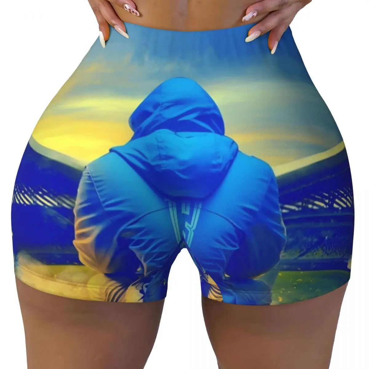 Custom Jul French Rapper Hip Hop Workout Shorts for Women Gym Volleyball Biker Yoga Shorts