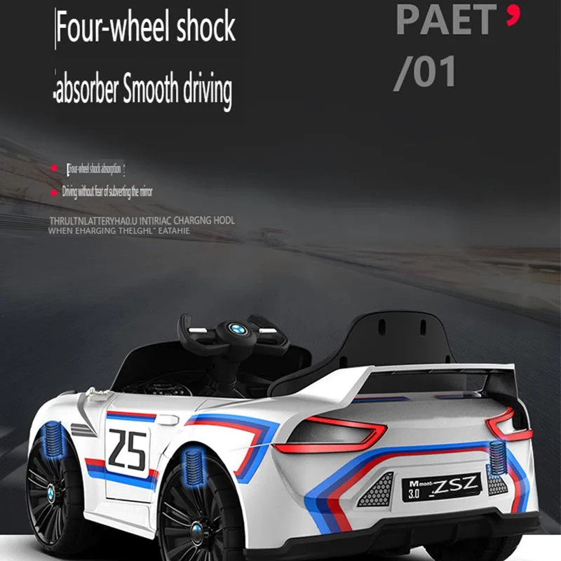 Kinder-Elektroauto mit vier Rädern und zusätzlichem Raum für Passagiere, Kinderfahrt auf dem Auto, Elektrofahrzeuge für Kinder, Geschenke