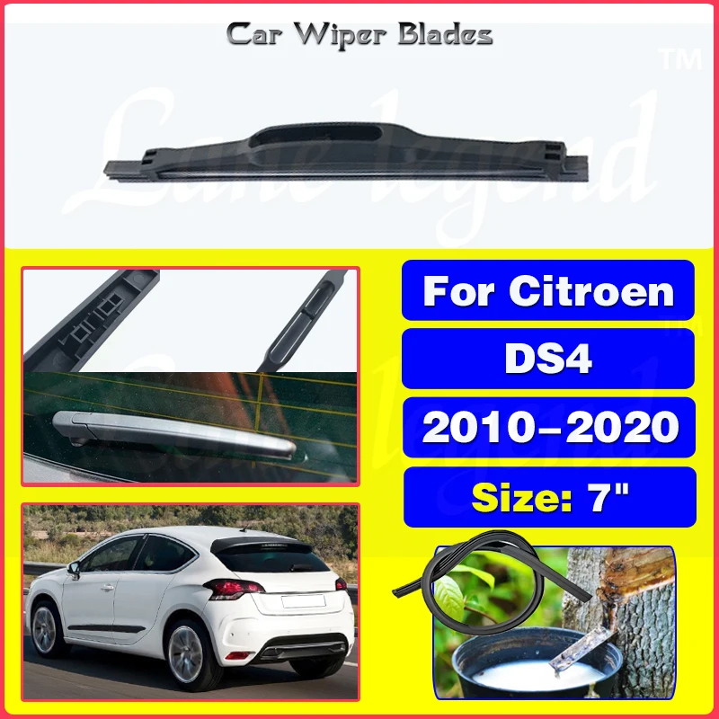 

Car Rear Wiper Blade Blades Back Window Wipers For Citroen DS 4 DS4 2010 - 2020 Auto Windscreen Blade Car Accessories 7"