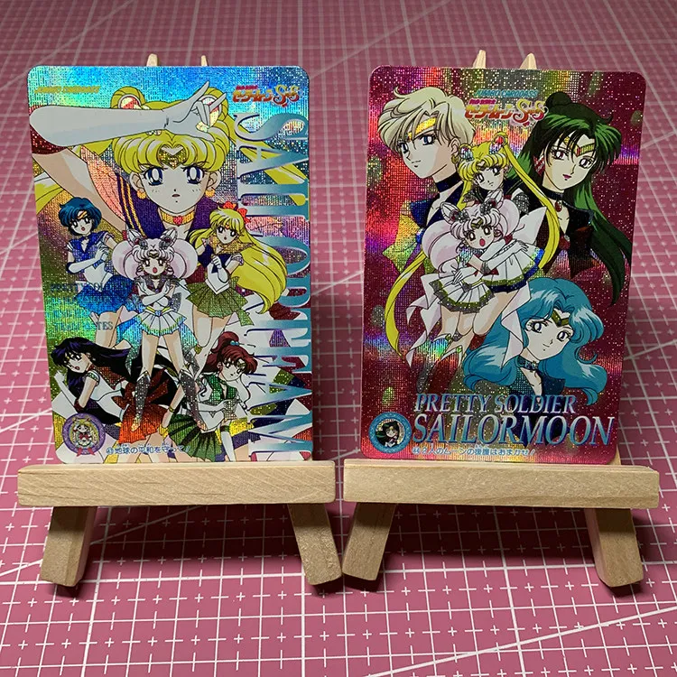 DIY 9pcs/set Sailor Moon Crystal JUMBO Self Control Collect Signature Trading Flash Card Anime Cartoon Gift