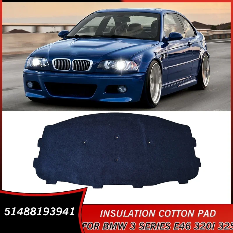 

51488193941 Звукоизоляционный ватный коврик для BMW 3 серии E46 320i 325i 328i 330i, аксессуары, коврик для теплового брандмауера