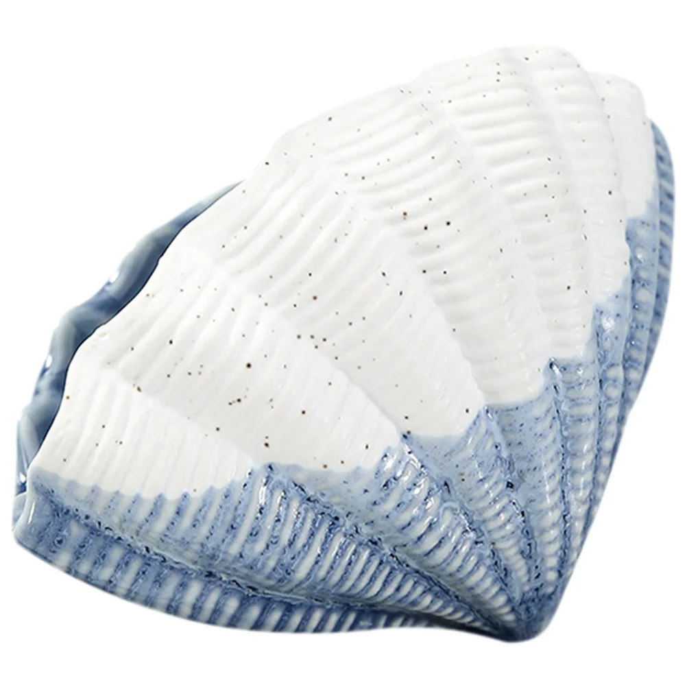 طبق مجوهرات من السيراميك جميل على طراز المحيط صينية مزخرفة حامل مجوهرات طبق حلقي حلية لوحة تخزين أطباق حلية