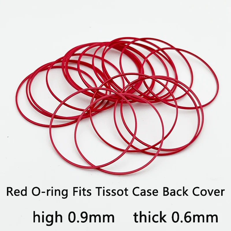 2/4PCS Red Gasket O-Ring 25-40MM Plastic Gasket Suitable For Tissot Watch Case Bottom Cover T035 Couturier 1853 Original Other