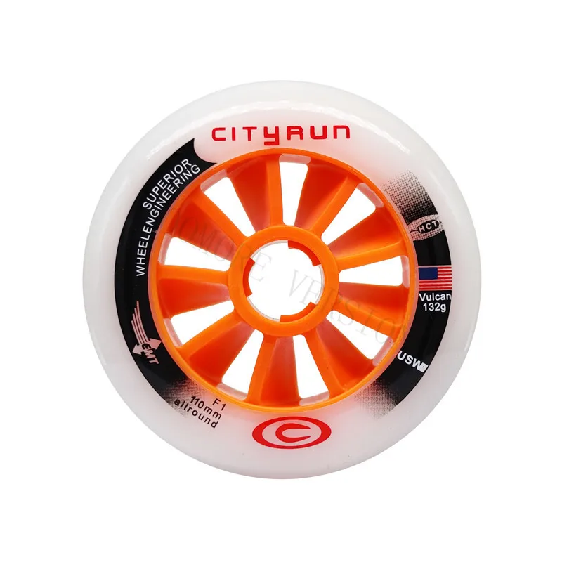 6 8 Pieces CITYRUN Speed skating wheel F1 110mm 100mm 90mm for Inline Speed Skating Track Road Marathon 608rs High Speed Bearing