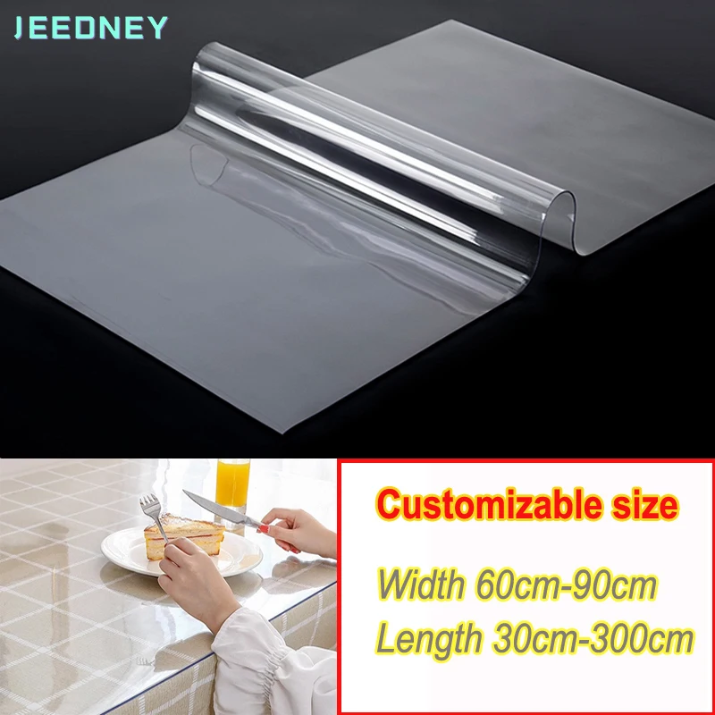 

1mm Soft Glass Flexible Tablecloth Liquid Film Oilcloth for Table Transparent Floor Mat Table Protector Cover Pvc Silicone Cloth