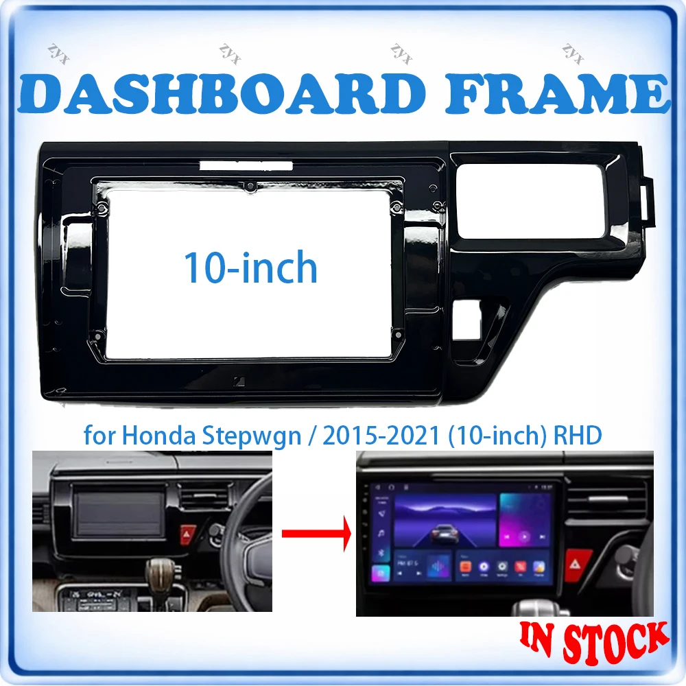 

Car Radio Fascia Frame For Honda Stepwgn 2015-2021 10 inch RHD Wiring Harness Power Cable Car Accessories Plug & Play