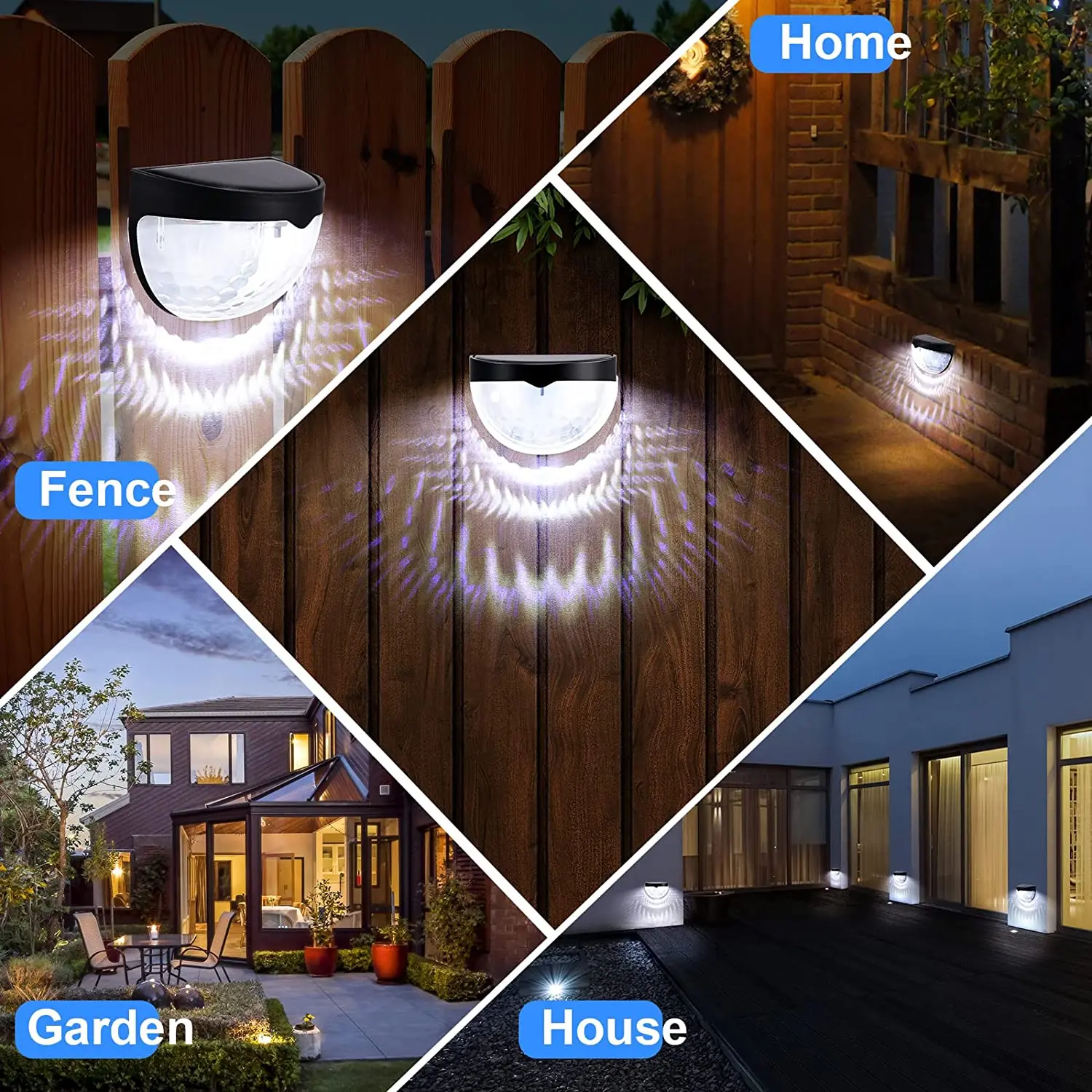LED Solar Light Outdoor Wall Lamps Energy Garden Lamps Waterproof Solar Fence Lamp Christmas Decoration Festoon Led Light - view 4
