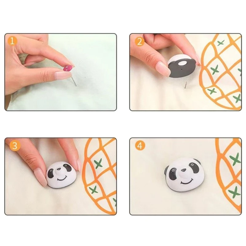 8x/Set Reusable Panda Quilt Holder Clips Practical Duvet Pins Quilt Fixing Buckles Blankets Fastener Clips for Home Dropshipping