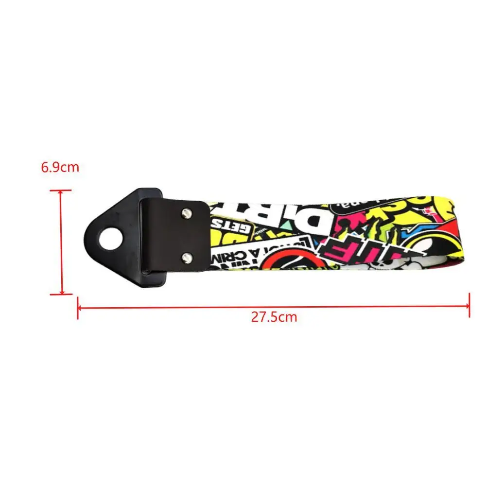 Newest JDM Racing Car styling Car Ropes Hook Individual Decoration Hokkaido Towing Strap Tow Strap Auto Accessories