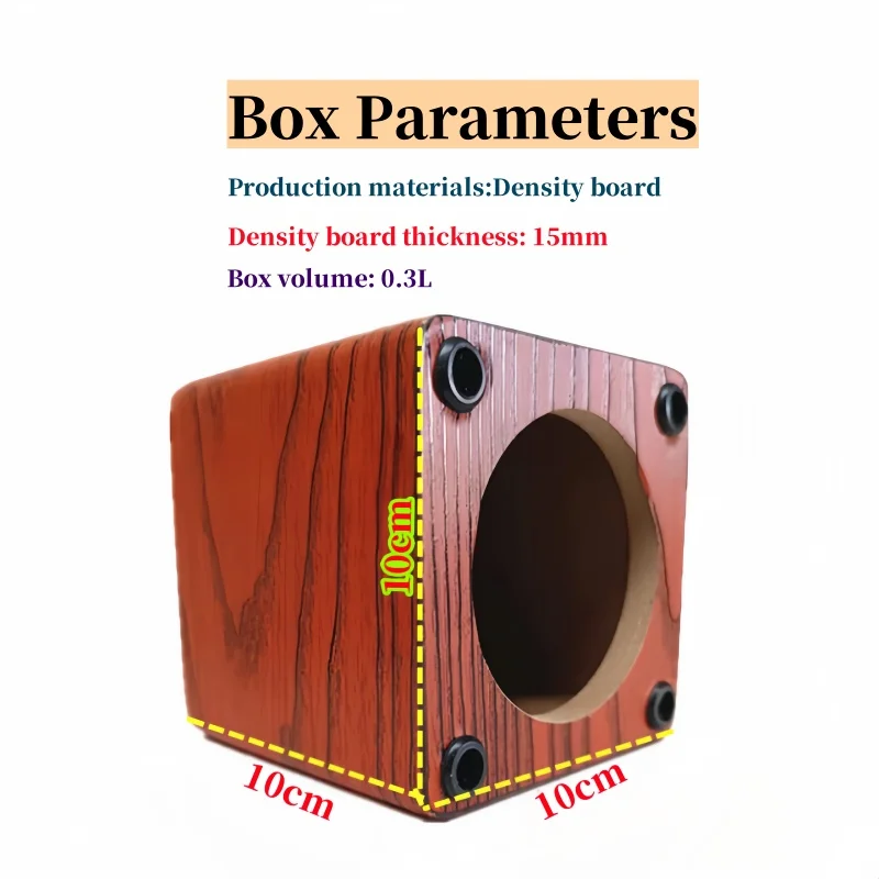 3-Zoll-Subwoofer-Leerbox, DIY-Wooferbox für Auto/Haus, 1-teiliges Bass-Lautsprechergehäuse, Lautsprecherbox aus Holz, Bass-Soundbox mit einem Durchmesser von 72 mm