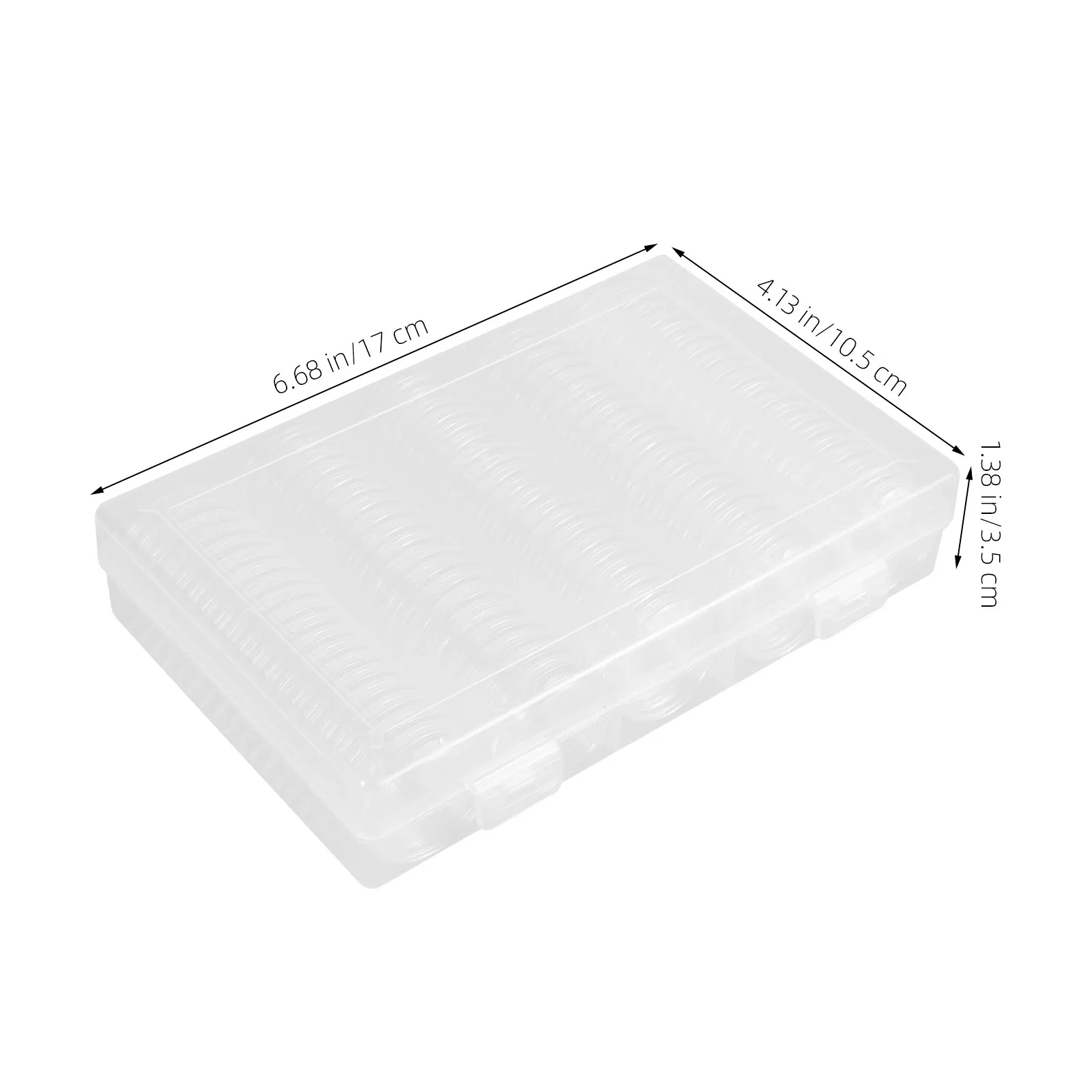 1Set Coin Capsule Set 27Mm Diameter Thickened Plastic Organizer Case for Collectors Easy Access Crescent Opening Display Box