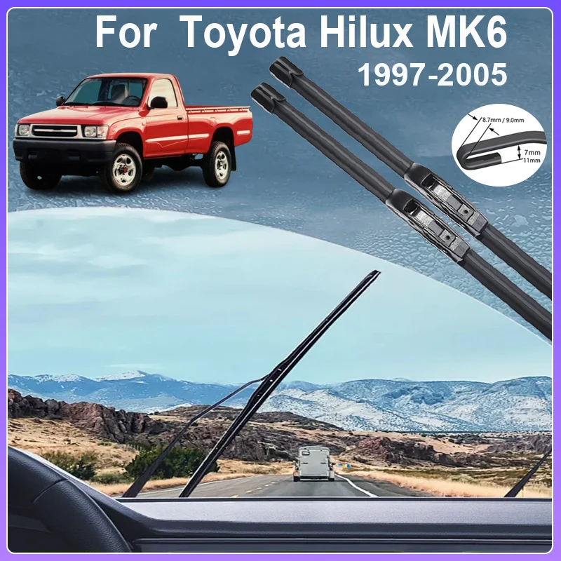 

For Toyota Hilux MK6 N140 N150 N160 N170 Accessories 1997~2005 Car Blades Window Windshield Windscreen Wipers Auto Rain Brushes