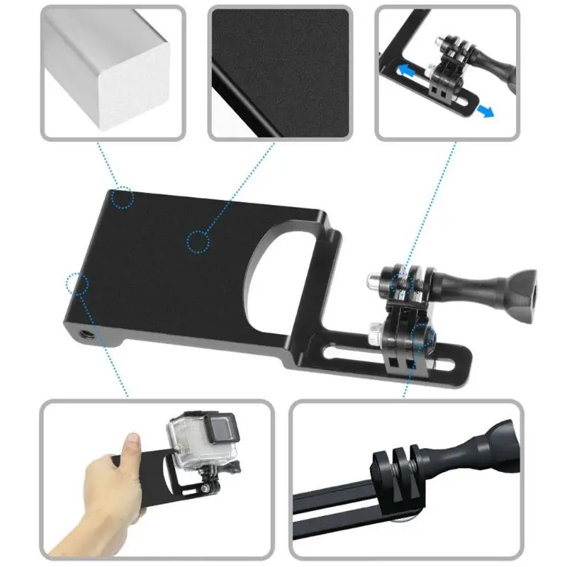 31BA Thumb Screw Camera Mount Plate, Black Metal Finger Plate for Aluminum Camera Support Parts, Carry Bags, and Daily Camera